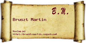 Bruszt Martin névjegykártya